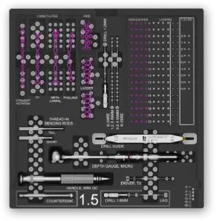 1.5 tray image for Protean® hand plating system.