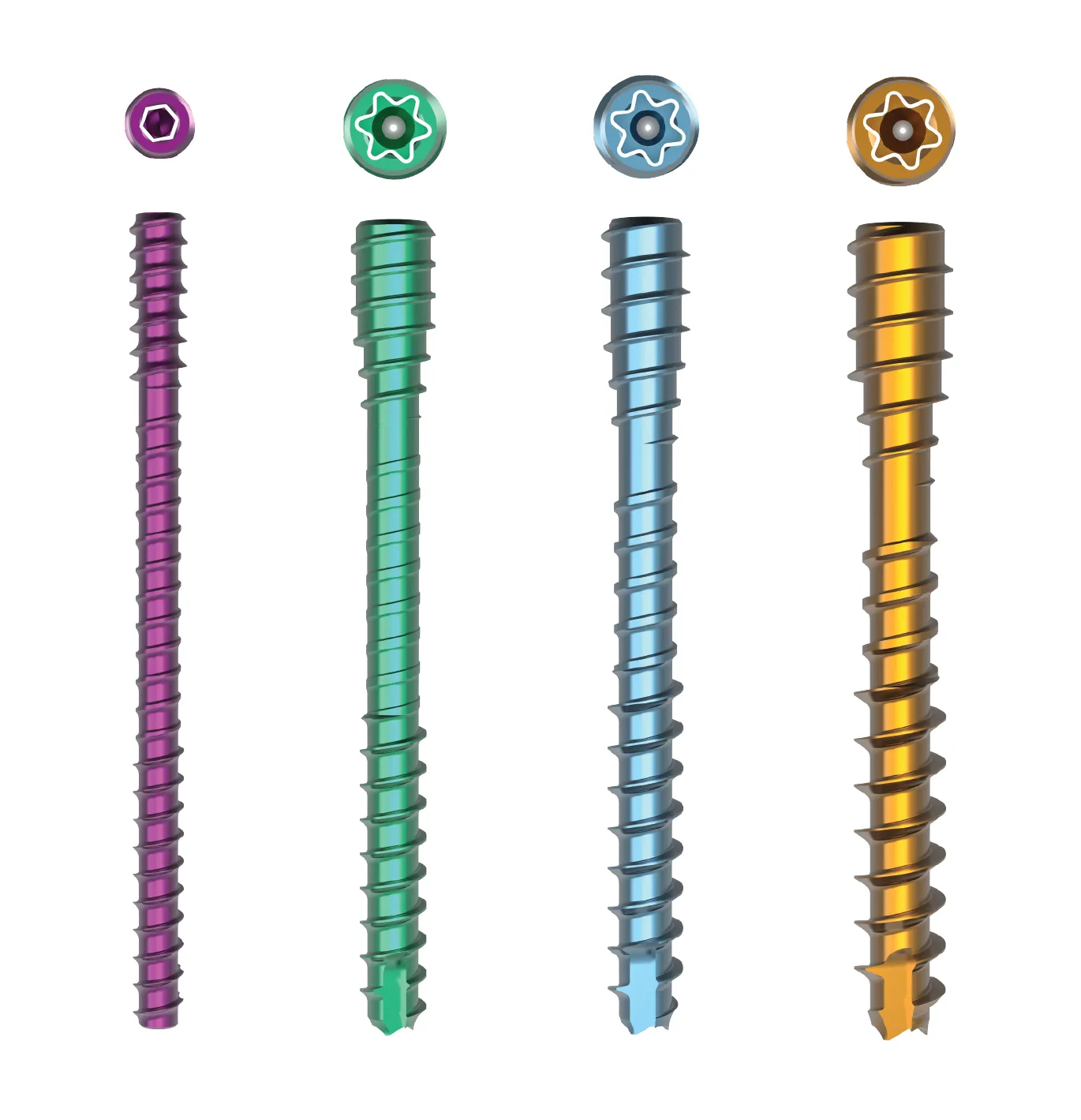 Optimized thread design balances nail purchase and canal fill with lower insertion torque