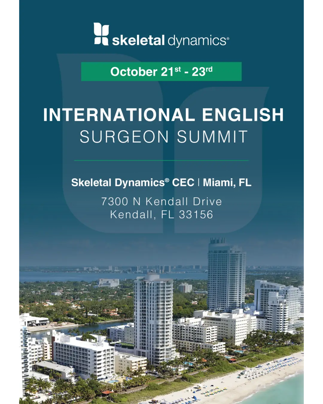 Save the date for International English Surgeon Summit, October 21-23